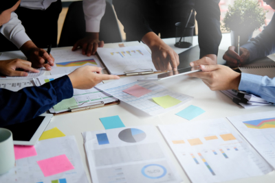 Asian businessman working